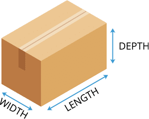 Dim Weight Calculator Measuring Diagram