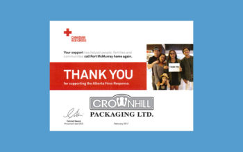 Crownhill Packaging Supports Fort McMurray and the Alberta Wildfires Response